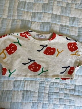 Bobo Choses Woven JOY Crop Tee